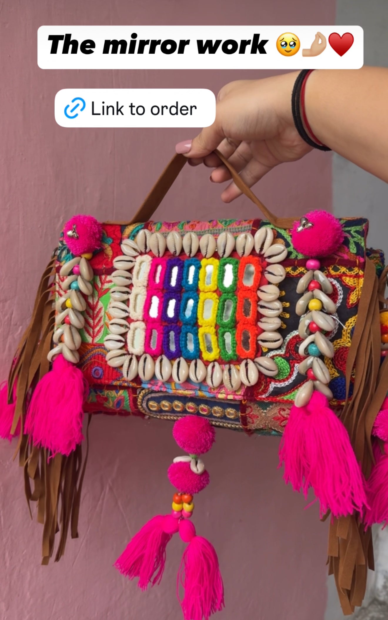 Sandhya Mirror Banjara bag with belt