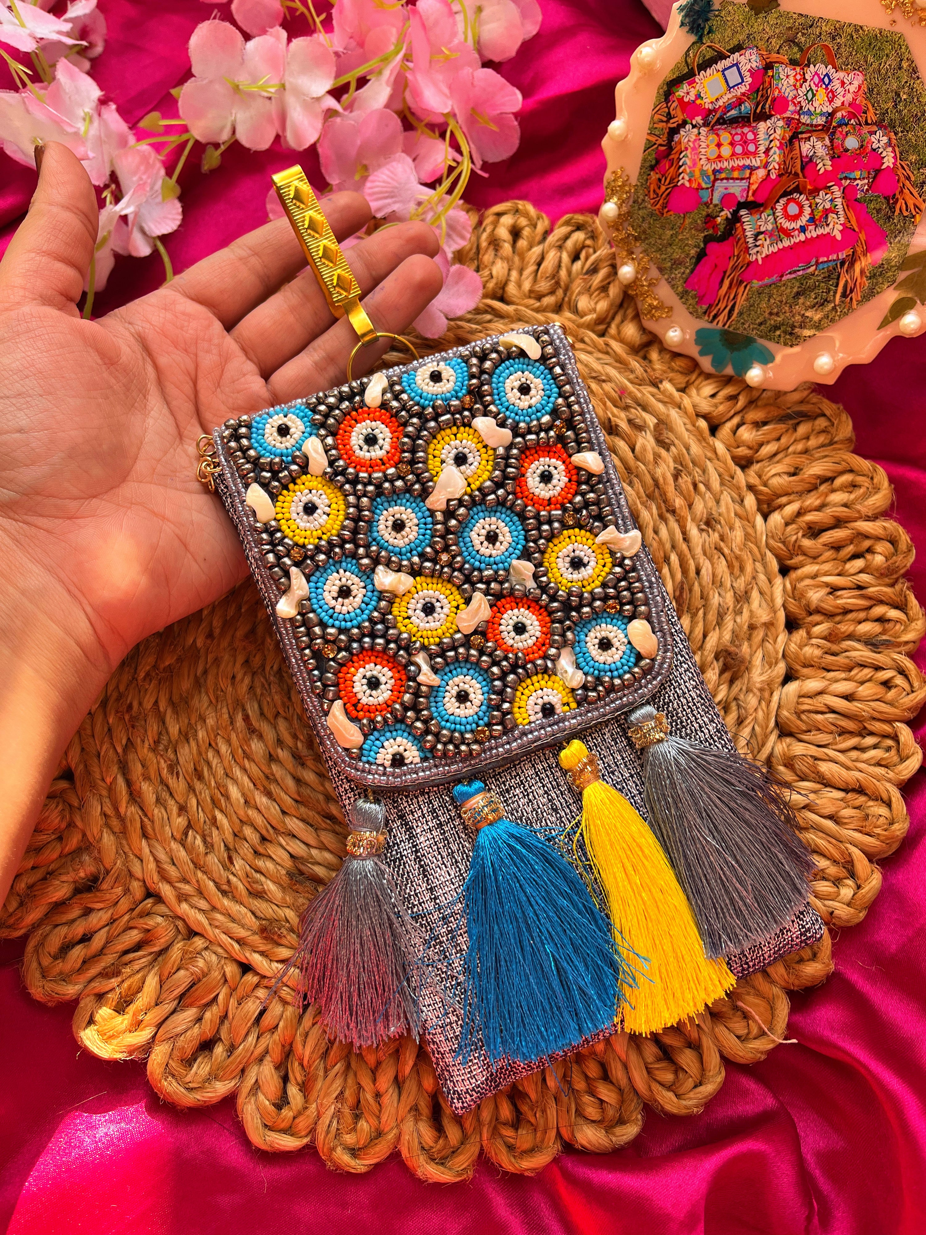 EVIL- EYE 🧿 BEADED PHONE SLING