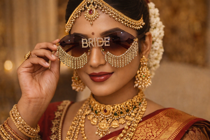 BRIDE- bridal rhinestone hanging Glares / sunglasses