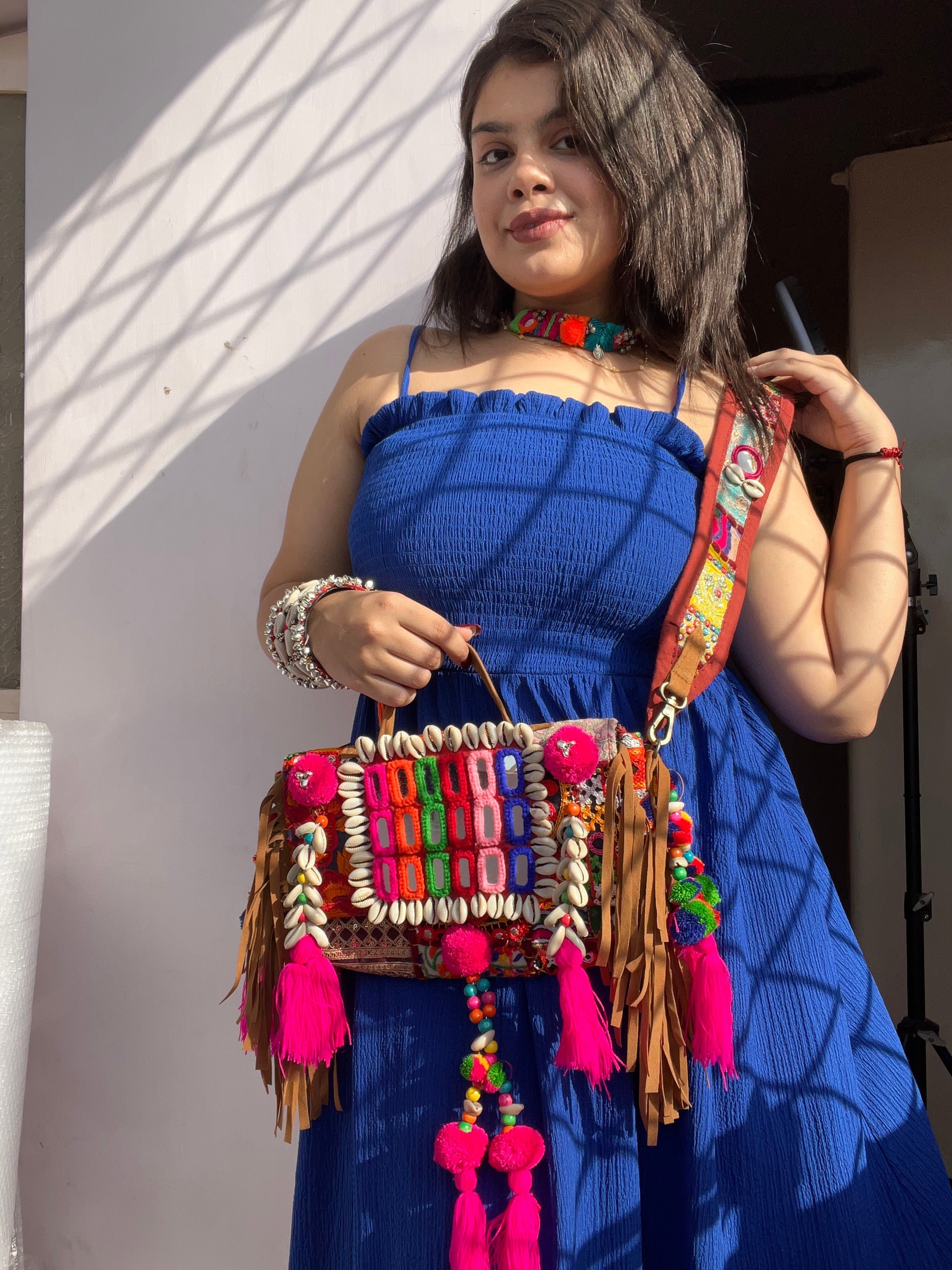Sandhya Mirror Banjara bag with belt