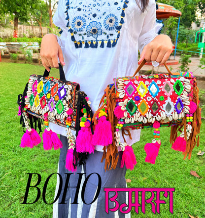 BOHO BARFI 🪞 -  BROWN SLING BAG