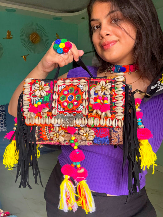 NOOR - BANJARA BAG WITH HEAVY WORK BELT ✨🌺