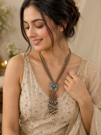 Boho- Butterfly long necklace 🦋