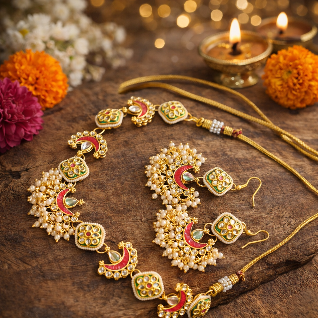 SHIKHA- Necklace with earrings ✨