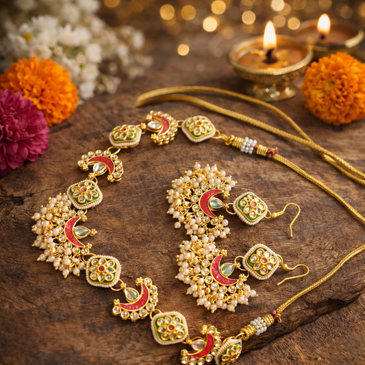 SHIKHA- Necklace with earrings ✨