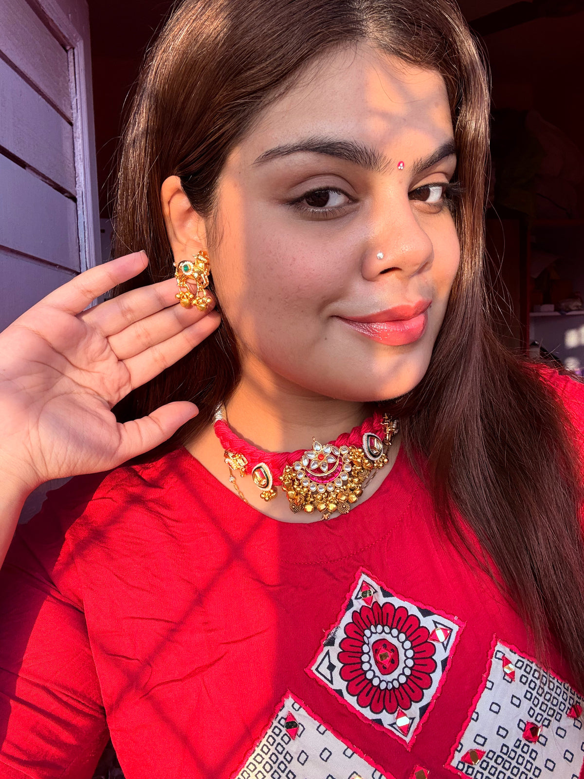 Nandi choker and earrings set