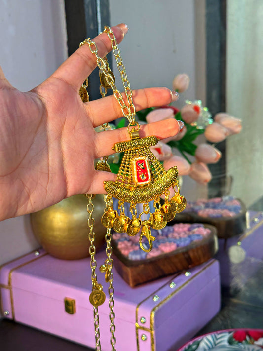 Ethnic Phone Sling Strap - Golden