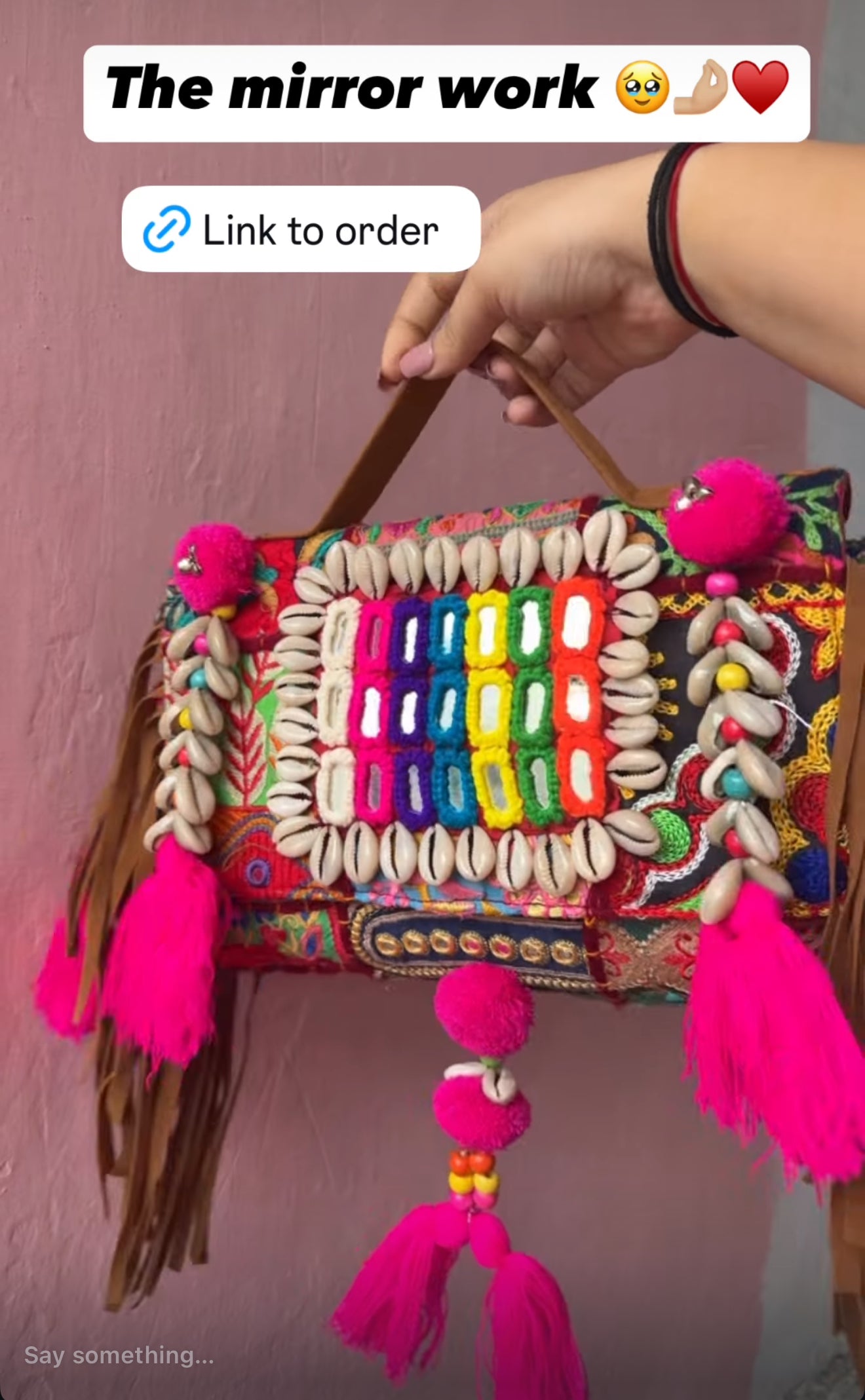 Sandhya Mirror Banjara bag with belt