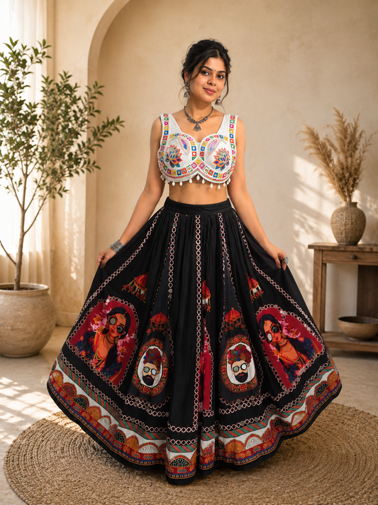 Banna banni 2026 chaniya and choli set (black)