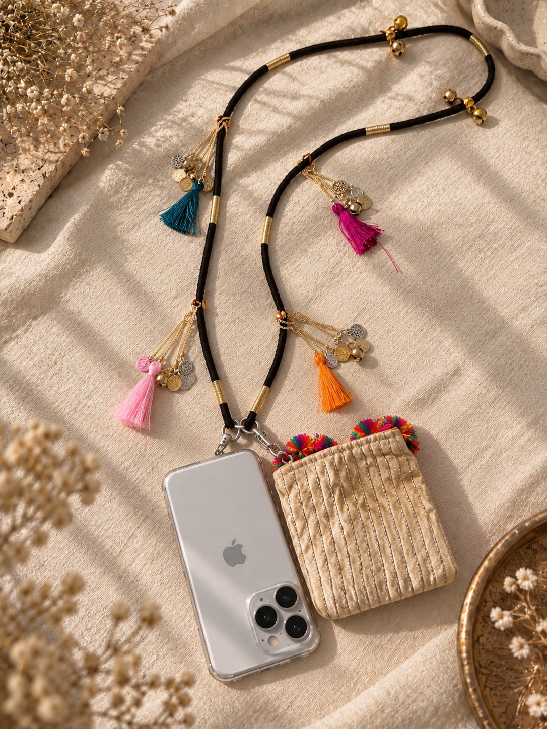 Desi Diva- phone sling with free pouch and lanyard