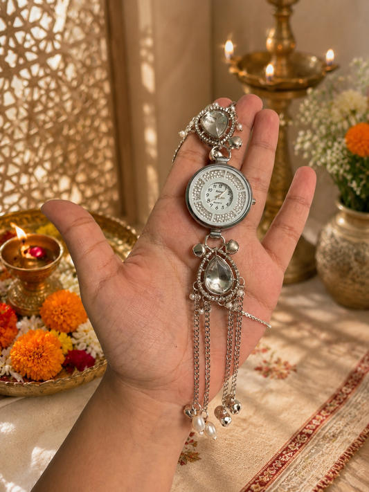 SARIKA- Silver Diamond Watch ✨