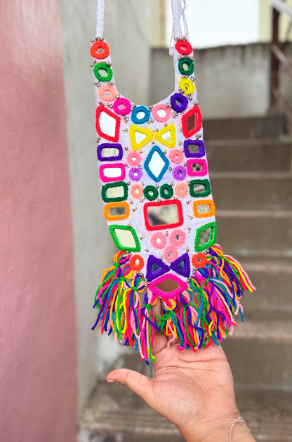 SHAILEE YOK STYLE MIRROR WORK NECKPIECE/ NECKLACR