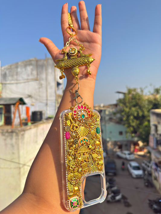 KANAK- Golden Kundan charm cover with WAIST HOOK/ juda