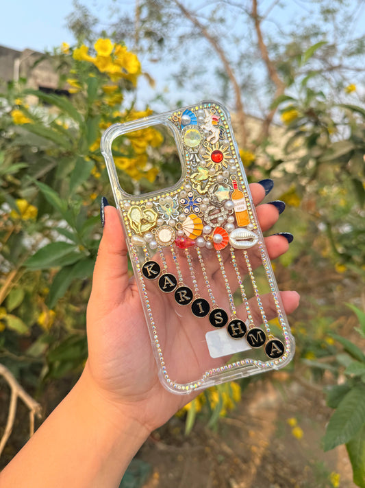 Angelic charm phone cover with NAME CUSTOMISED