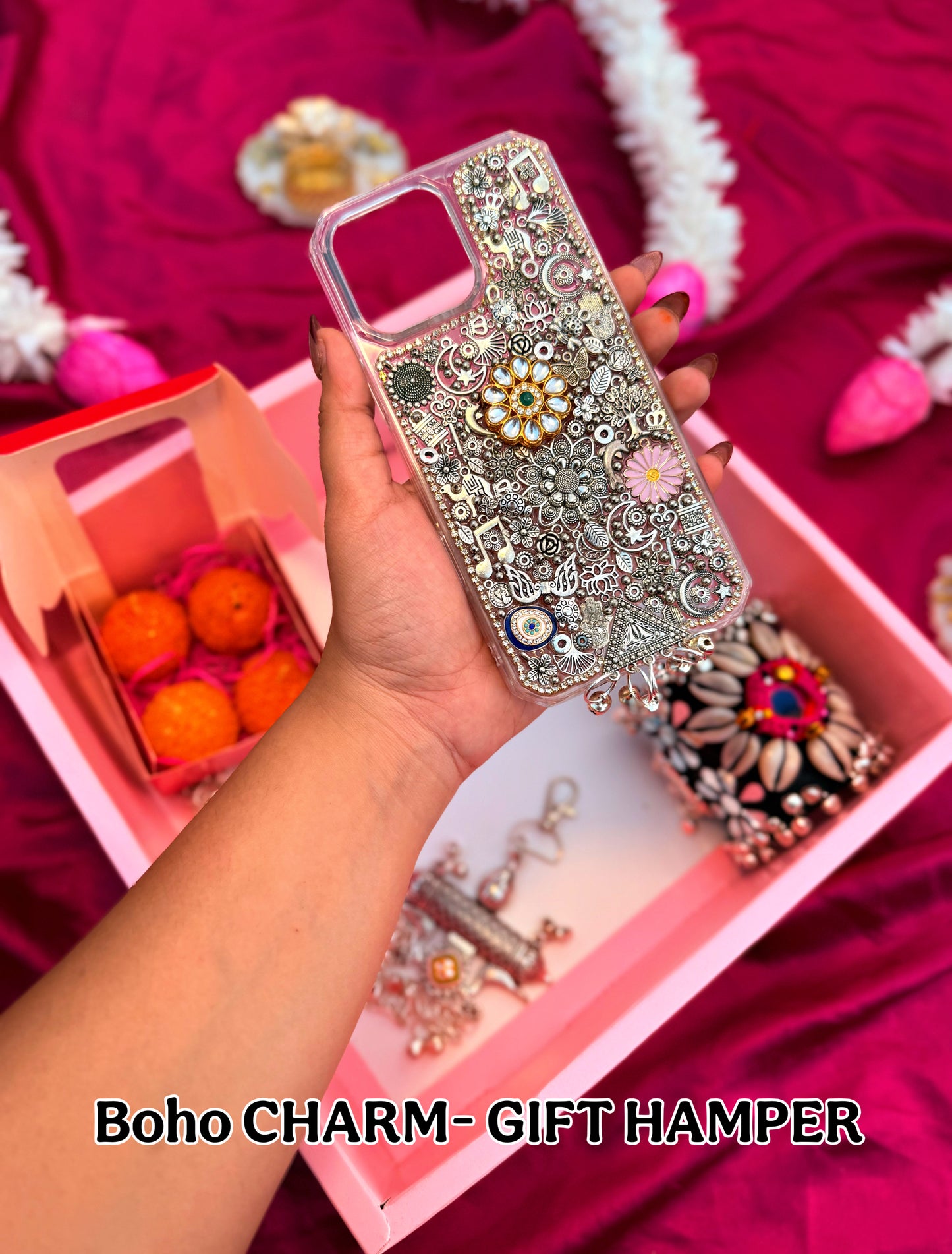 BOHO CHARM PHONE COVER (customise iphone/ android phone model)  ✨