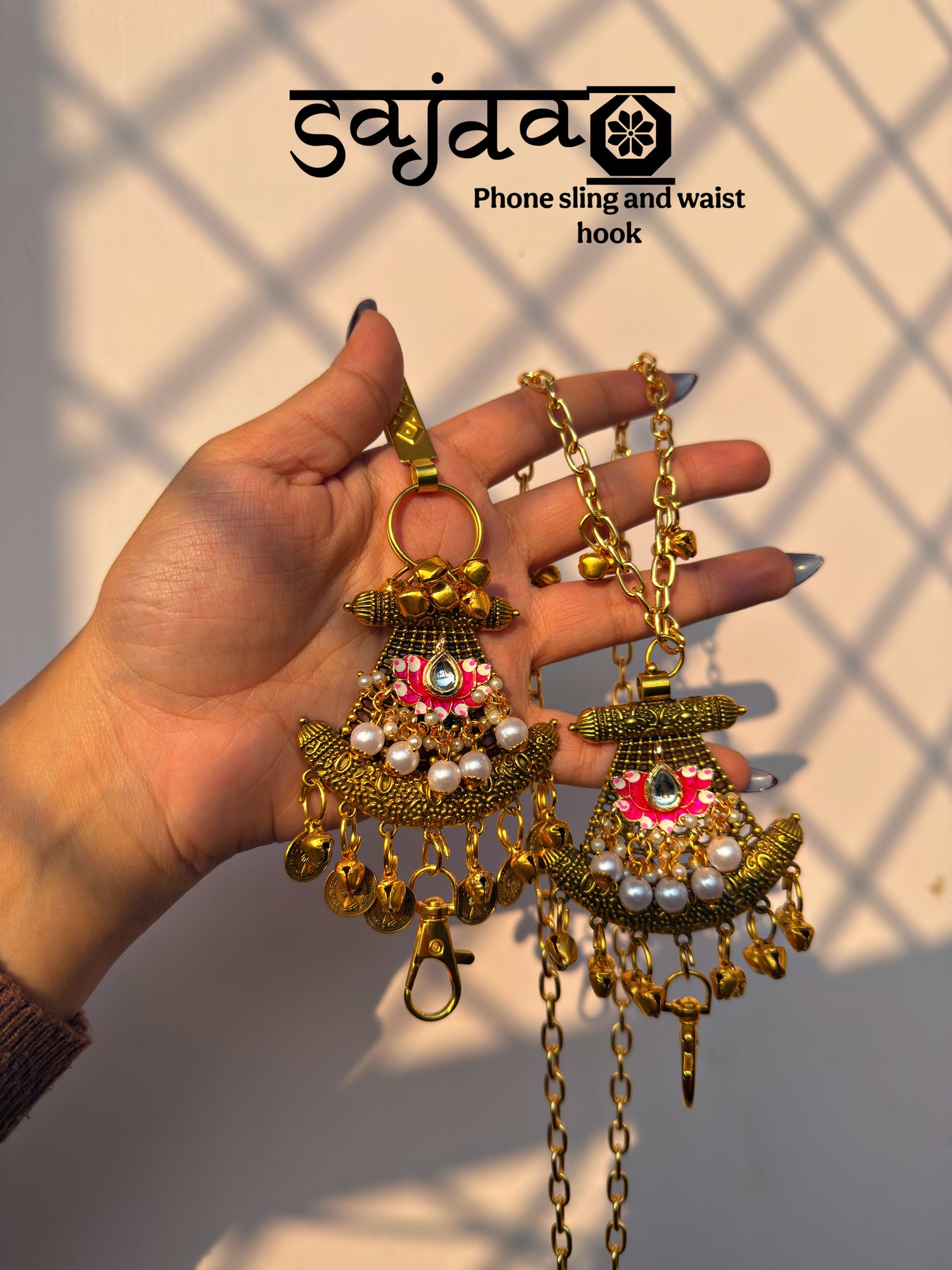 SAJDA WAIST HOOK AND phone sling with lanyard