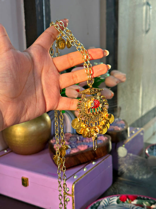 Ethnic Phone Sling Strap - Golden