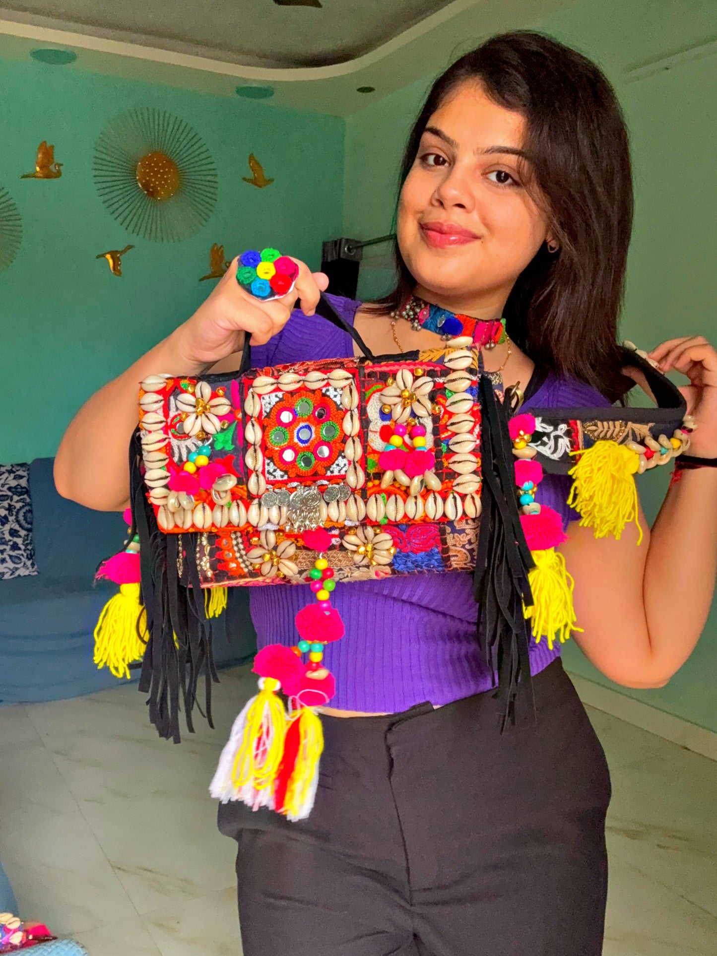 NOOR - BANJARA BAG WITH HEAVY WORK BELT ✨🌺