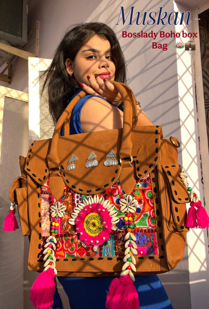 Muskan - GIRLBOSS BOHO BOX TOTE BAG 🪷💼