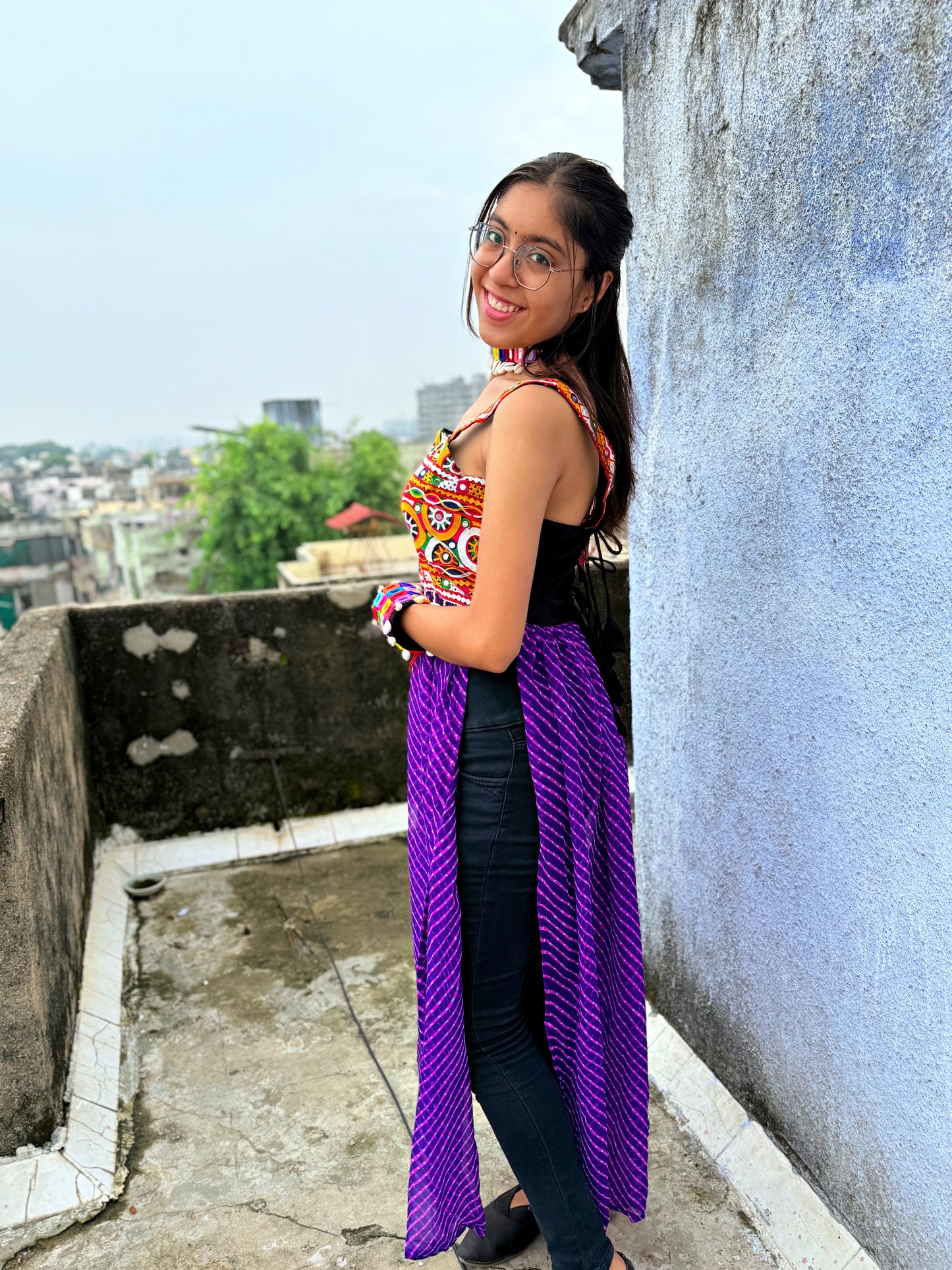 BOHO KUDDI - Strappy Criss Cross back kurti - Purple 💟✨