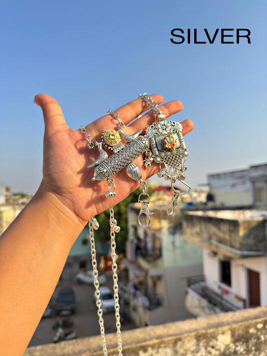 ETHNIC PHONE SLING - silver