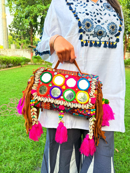 SITARA SAAZ ✨ BANJARA BOHO SLING BAG WITH BELT