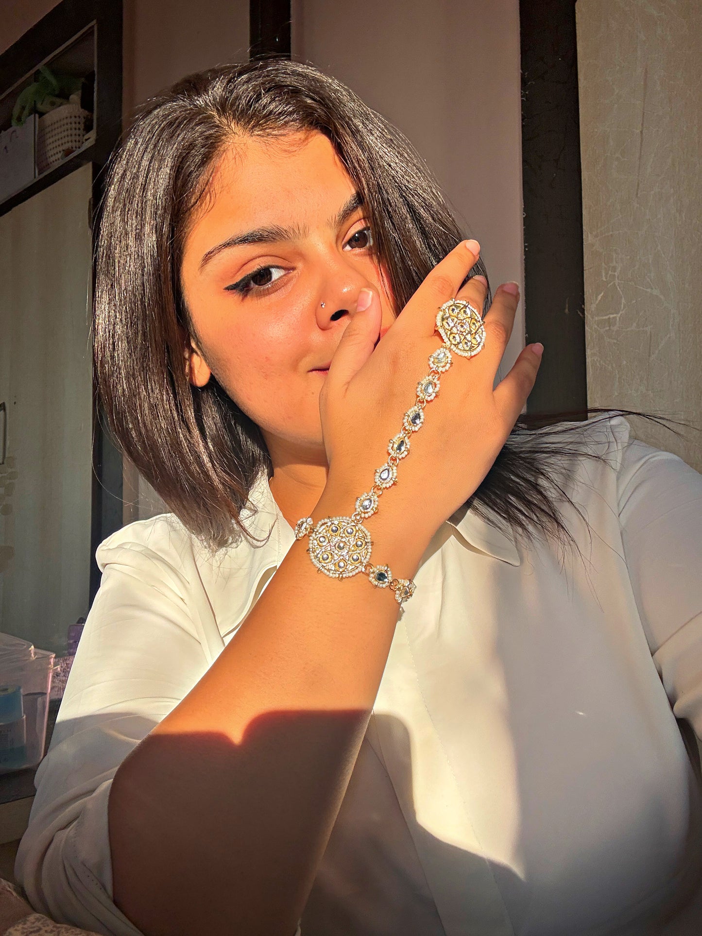 JASHN PEARL HATHPHOOL( adjustable) ✨