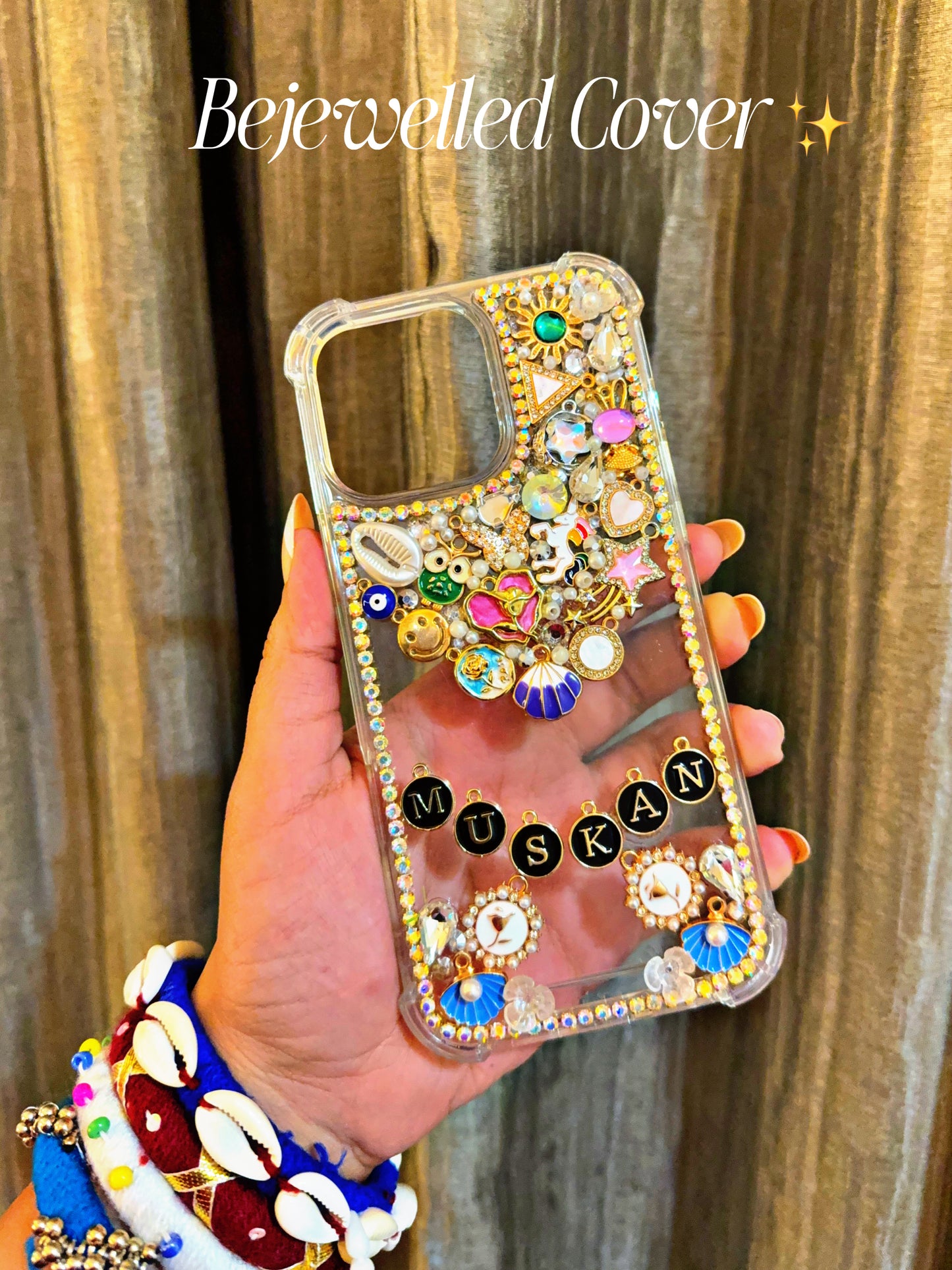 Bejeweled Phone cover with Name