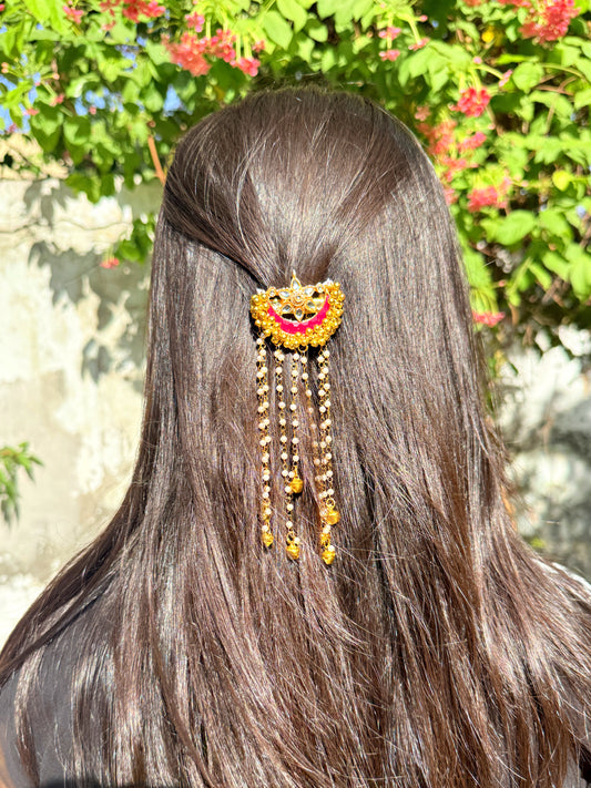 CHANDANI - enamel hair brooch