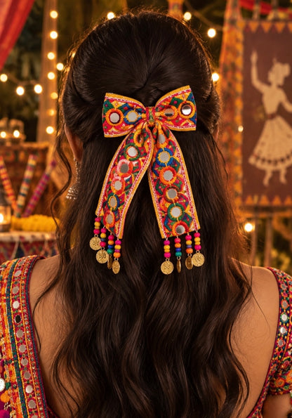 Dandiya Rani Bow 🎀🪞🌙