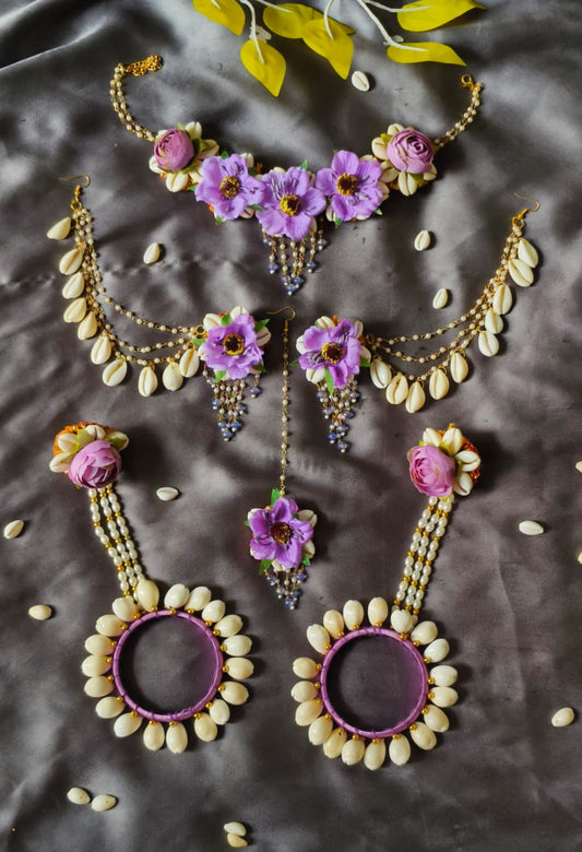 LAVENDER THEME FLOWER JEWELLERY 💜