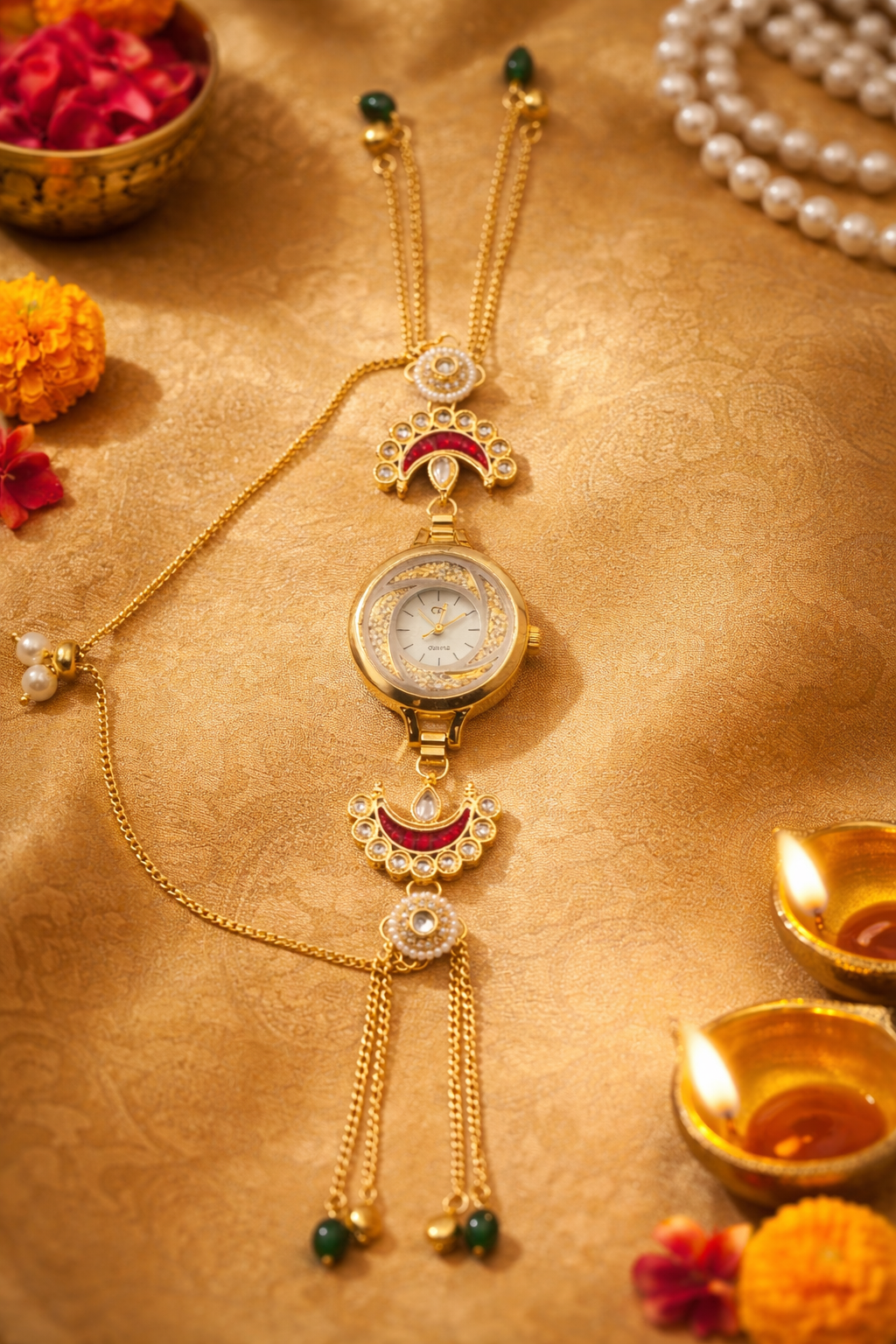 Chandni- kundan watch