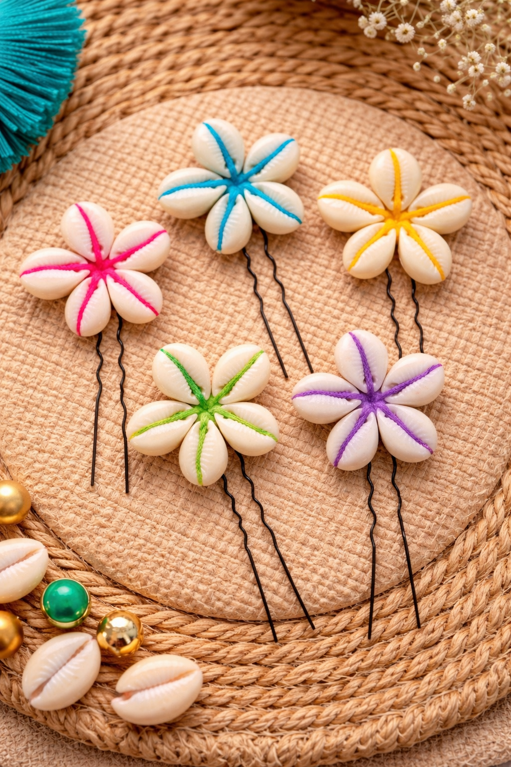 Kowri hairpins ( set of 5)