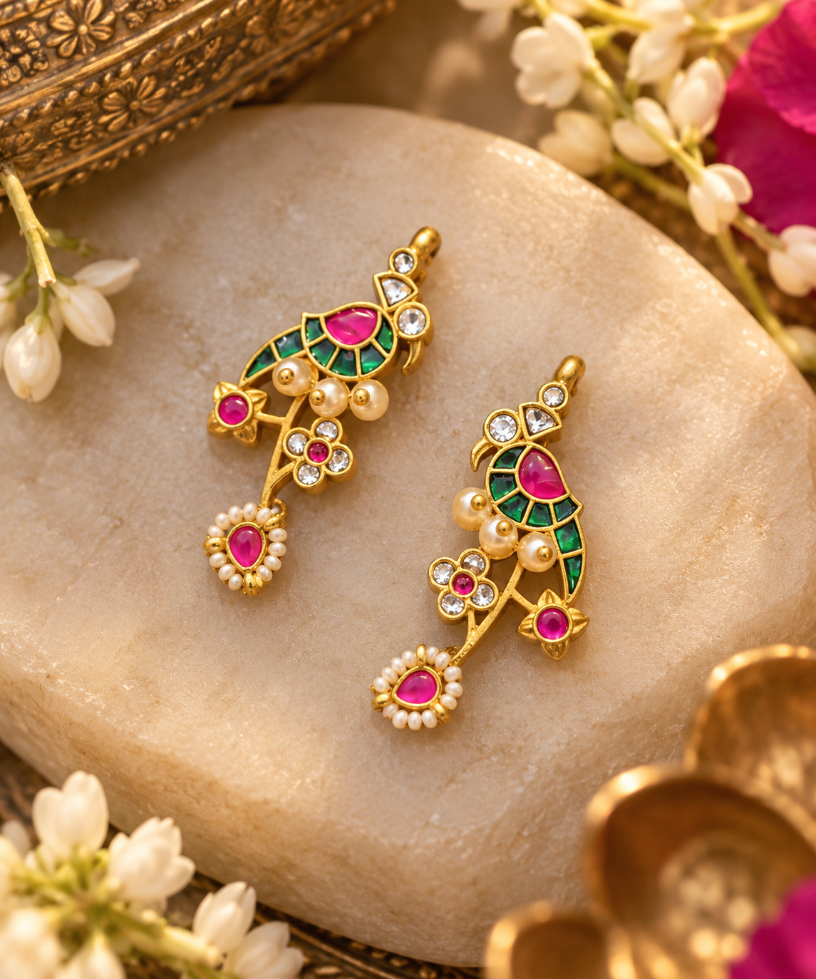 Parrot pachi kundan bugadi