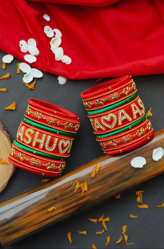 CUSTOM NAME BANGLES SET 😍