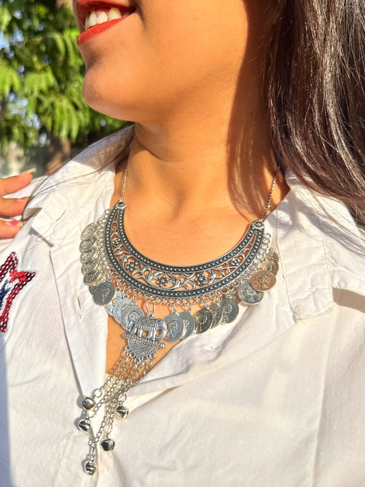 AABHA- Oxodized necklace ✨