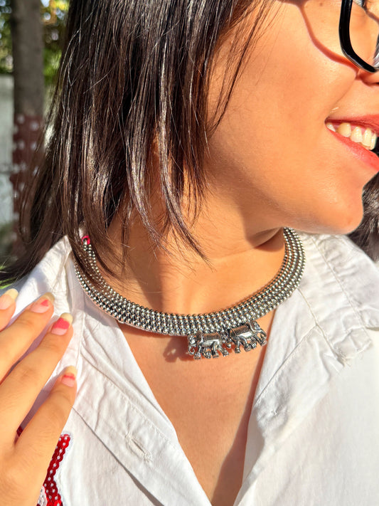 Manzar Boho Hasli necklace