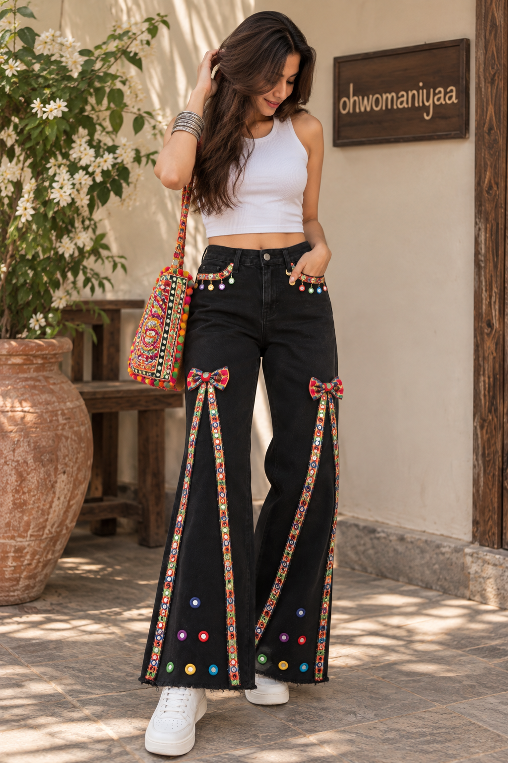 Navratri Black Denim