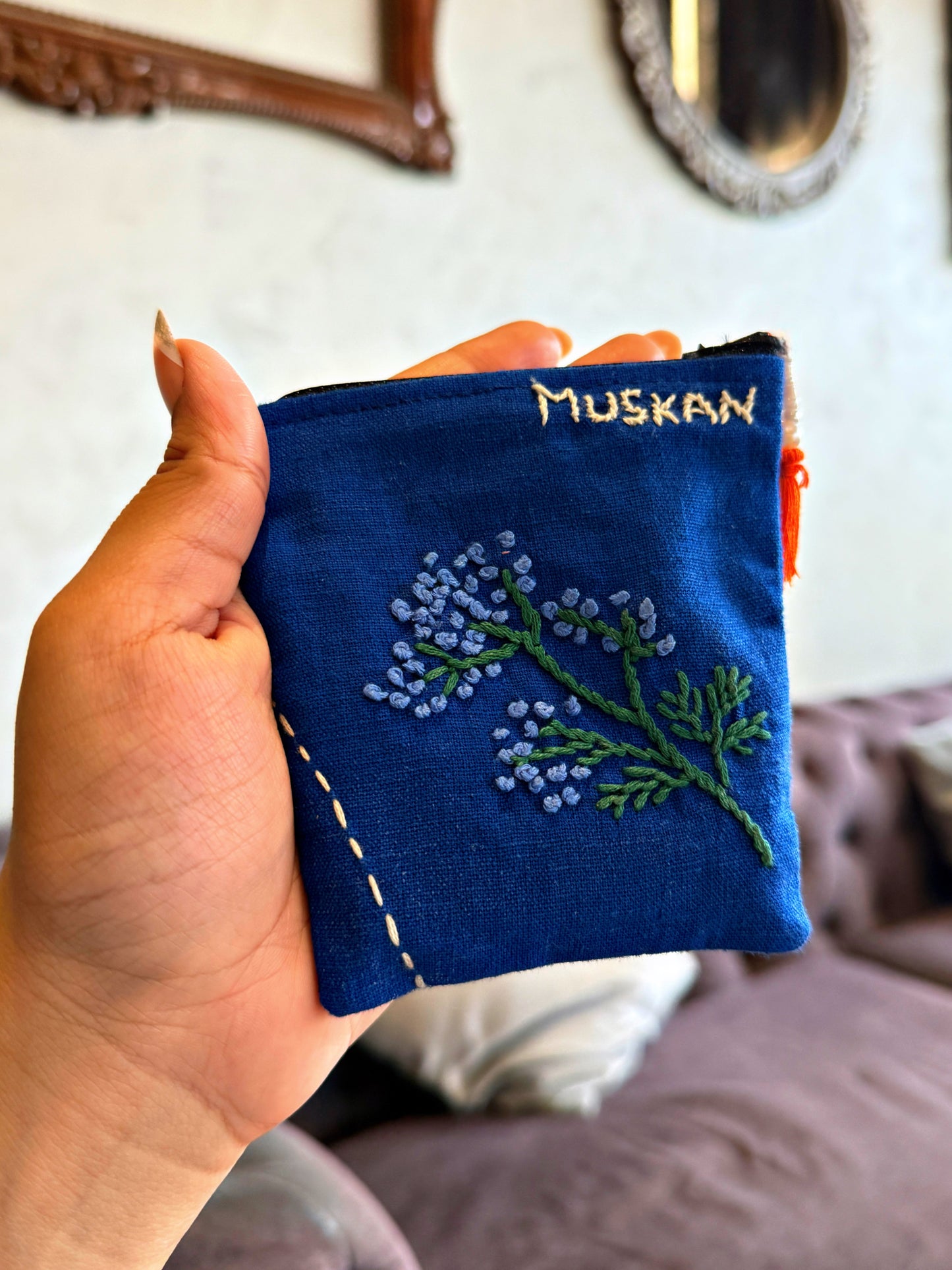 Mini Embroidery pouches (with Name customisation)