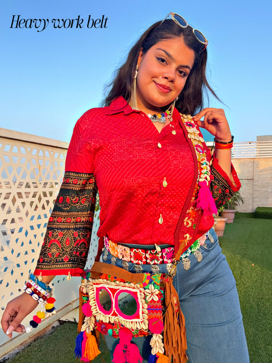 GULABOO- Mirror work Bag