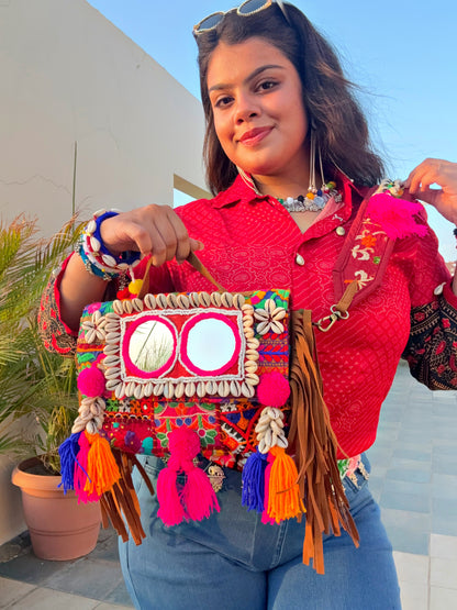 GULABOO- Mirror work Bag