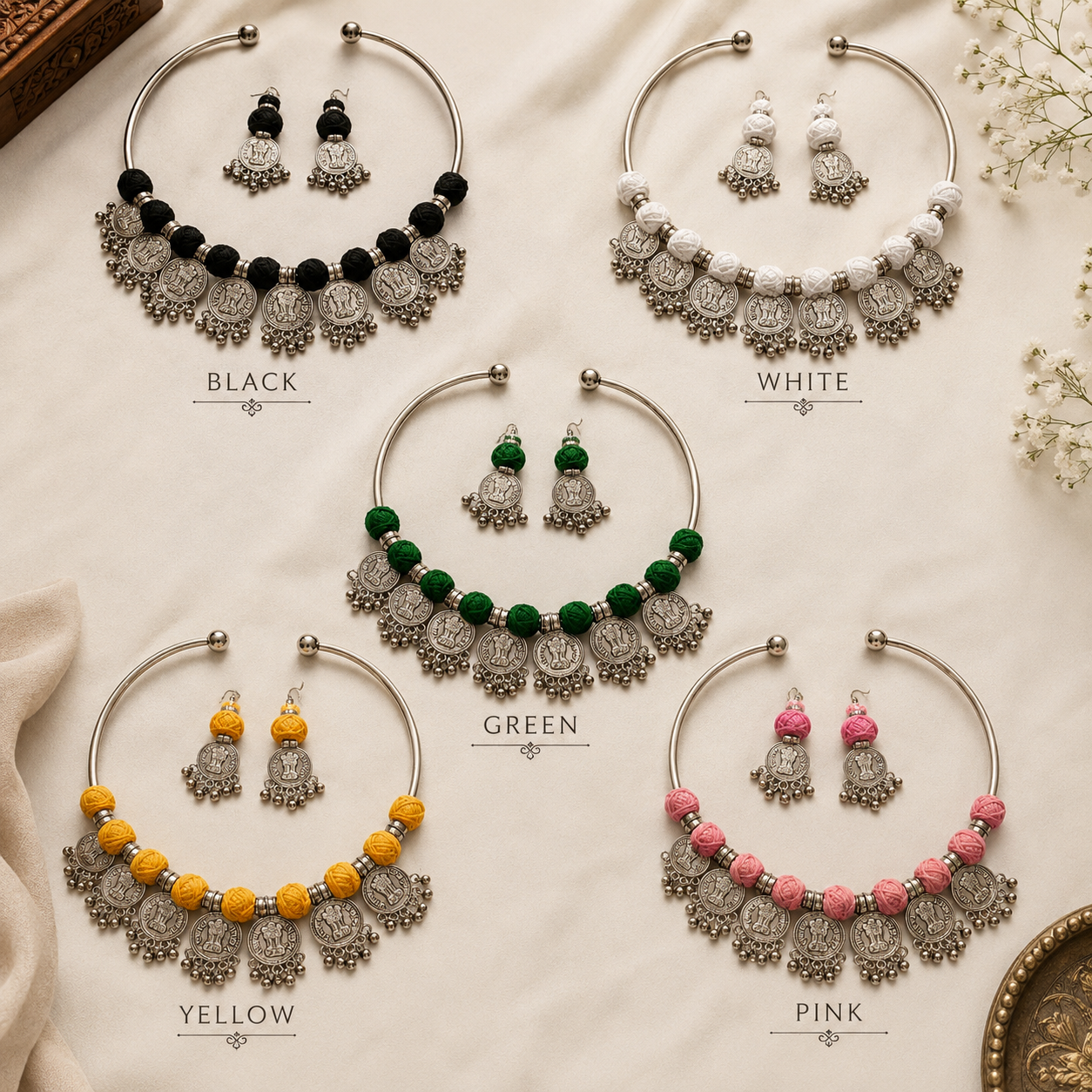 Garbaani Hasli style set with earrings