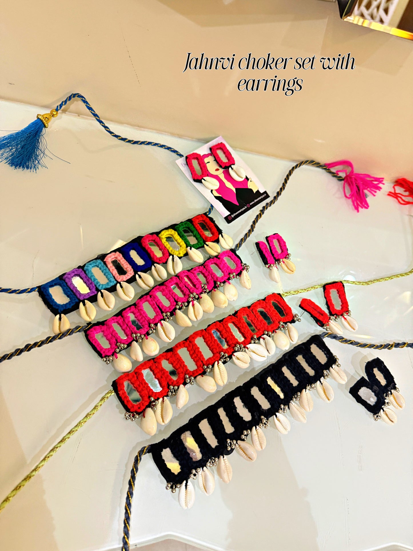 Jahnvi choker and earrings ✨