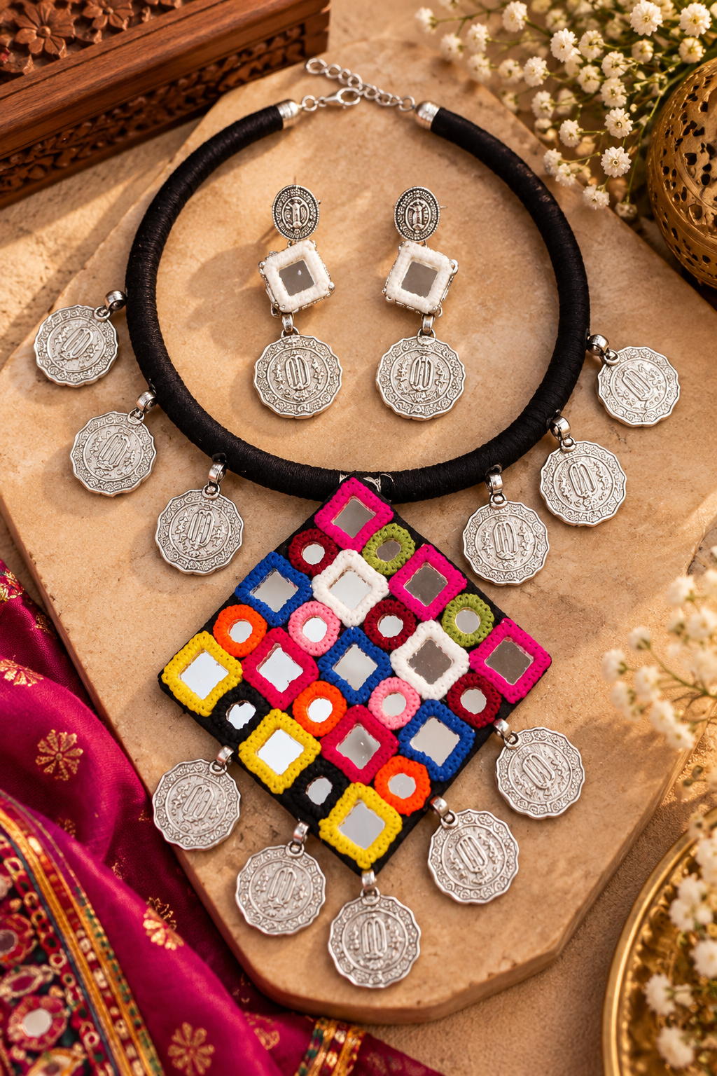 Hansika necklace with earrings