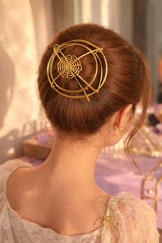 GOLDEN HAIR BUN CAGE ✨