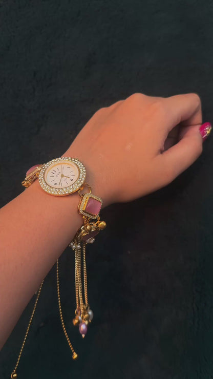 MONALISA - pink stone watch