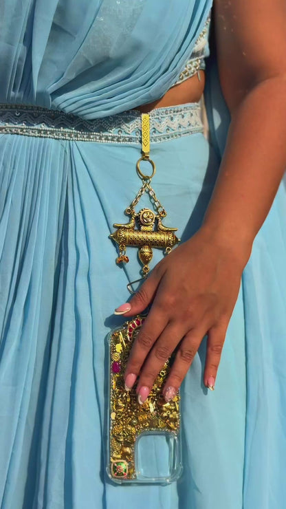 KANAK- Golden Kundan charm cover with WAIST HOOK/ juda