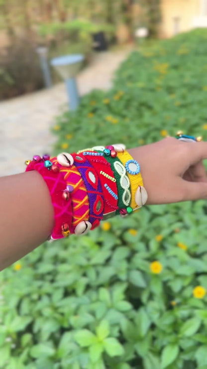 RAGINI BANGLES SET - set of 6 adjustable bangles 🦩✨